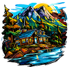 Landschaft - Illustration