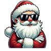 Santa Chill with sunglasses