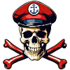 Skull with Captain's Cap