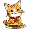 Cute cat with taco