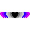 Hearts (Black & Purple)