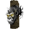 Majestic Silverback: Gaze of Gold
