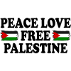 Peace love Free palestine