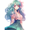 Anime girl with pink hair