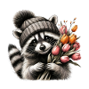 Flower Power Raton laveur
