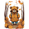 Süßer Bär im Wald