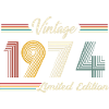 1974 Birthday Born In 1974 Retro Vintage