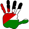 Free palestine hand