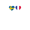 Suède, France, Heartbeat, Drapeau, Suède
