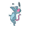 Rat Playing Badminton Rodent
