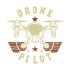 Drohnenpilot im Retro-Stil