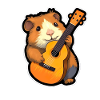 Meerschweinchen mit Gitarre