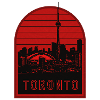 Toronto Skyline Red Silhouette