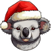 Koala Christmas Animal Head