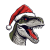 Dinosaur Christmas Animal Head