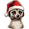 Meerkat Christmas Animal Head