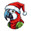 Parrot Christmas Animal Head
