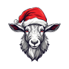 Goat Christmas Animal Head
