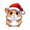 Hamster Christmas Animal Head