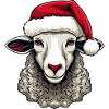 Sheep Christmas Animal Head Lamb
