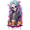 Gothic Kawaii Skull Breakfast Design