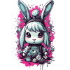 Goth Bunny Kawaii Pastel Gothic Design
