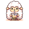 Kawaii Sheep Bubble Tea Boba Sheep