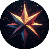 Bunter Stern Galaxy