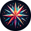 Polygon Star Colorful