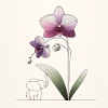 Orchideen-Kaffeeform