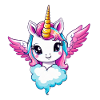 Licorne enhjørning Kawaii