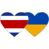 Costa Rica Ukraine flag heart