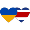 Ukraine Costa Rica Drapeau Coeur
