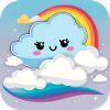 Cute cloud with rainbow