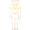 Nutcracker Gold Lines Christmas Christmas