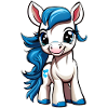 Poney souriant mignon