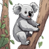 Koala on tree