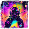 Astronaute néon au Cosmic Psychedelic