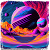 Neon Planet Landscape