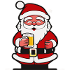 Weihnachtsmann mit Bier
