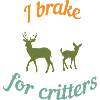 I brake for critters