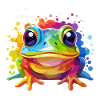 Lustiges Frosch Design bunt