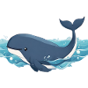 Schwimmender Wal