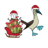 Blue-footed Snowman Christmas