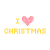 Festliches Strickherz mit Weihnachtsbäumen