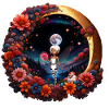Cute fairy in the moonlight