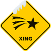 Game crossing "Poinsettia" with snowcap