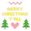 Merry Christmas Pixel Art Design