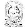 Mischievous Skull-Faced Elves Christmas Gothic