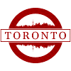 Toronto Stamp Skyline Red